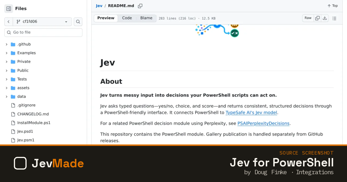 Subject - Jev for PowerShell